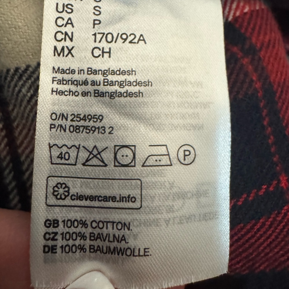 🔥5/$30🔥H&M MEN'S PLAID FLANNEL BUTTON DOWN SHIRT - Picture 5 of 8